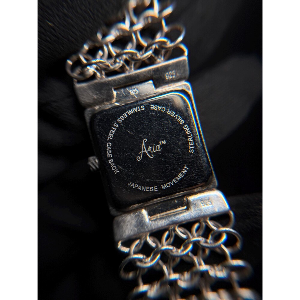 Sterling Silver Aria Quartz Watch Woven Link Band - Picture 11 of 14